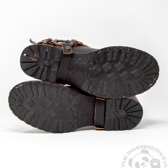 Freebird By Steven Ankle Boots Brown Harness Distress Leather Womens Size 10 025 - Picture 5 of 8